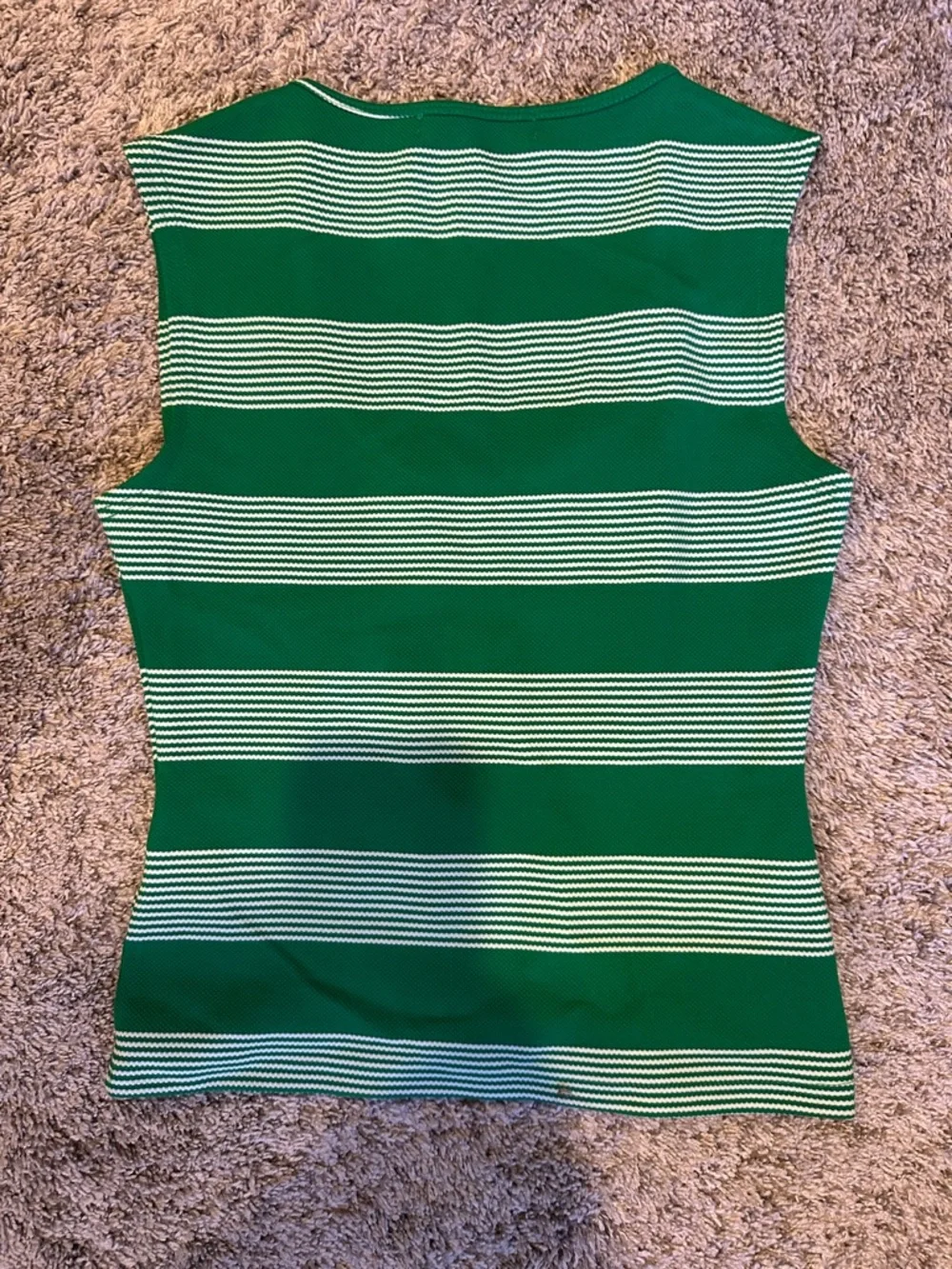 bishop + young Green and White Striped Sleeveless Knit Tank - Picture 3 of 4